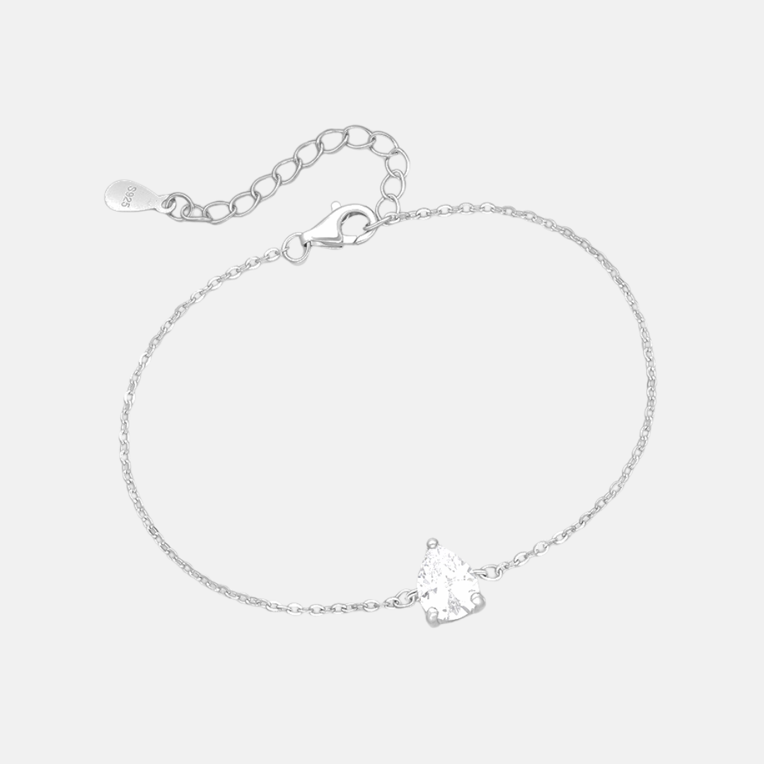 Tear Drop Zircon .925 Bracelet