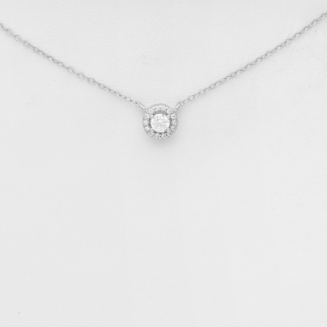 Amalfi Zircon Sterling Silver Pendant Necklace