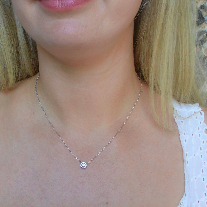 Amalfi Zircon Sterling Silver Pendant Necklace
