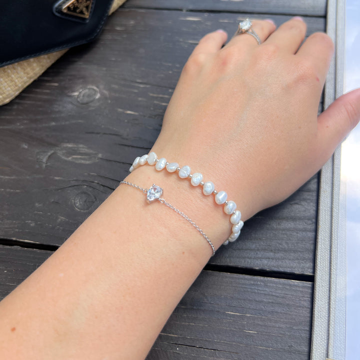 Tear Drop Zircon .925 Bracelet