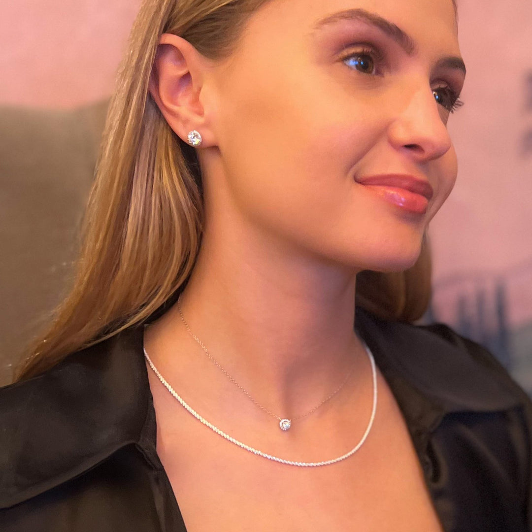 Vienne Faceted Sterling Silver Necklace