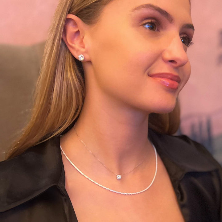 Vienne Faceted Sterling Silver Necklace