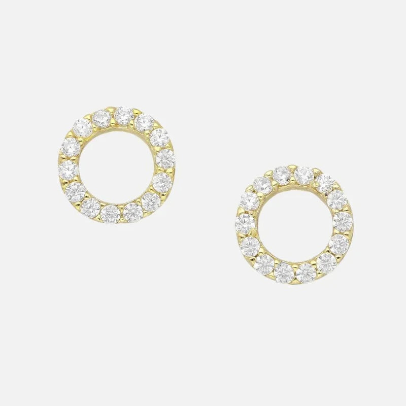 Aspen Halo Stud Earrings - Sterling Silver | 18ct Gold Plated Sterling Silver