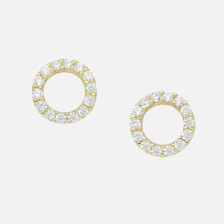 Aspen Halo Stud Earrings - Sterling Silver | 18ct Gold Plated Sterling Silver