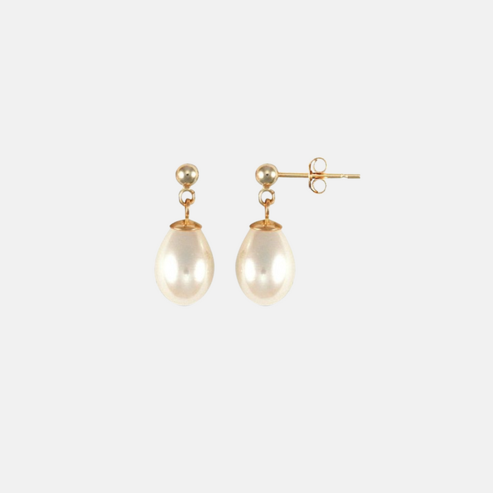 9ct Gold Fresh Water Pearl Drop Earrings
