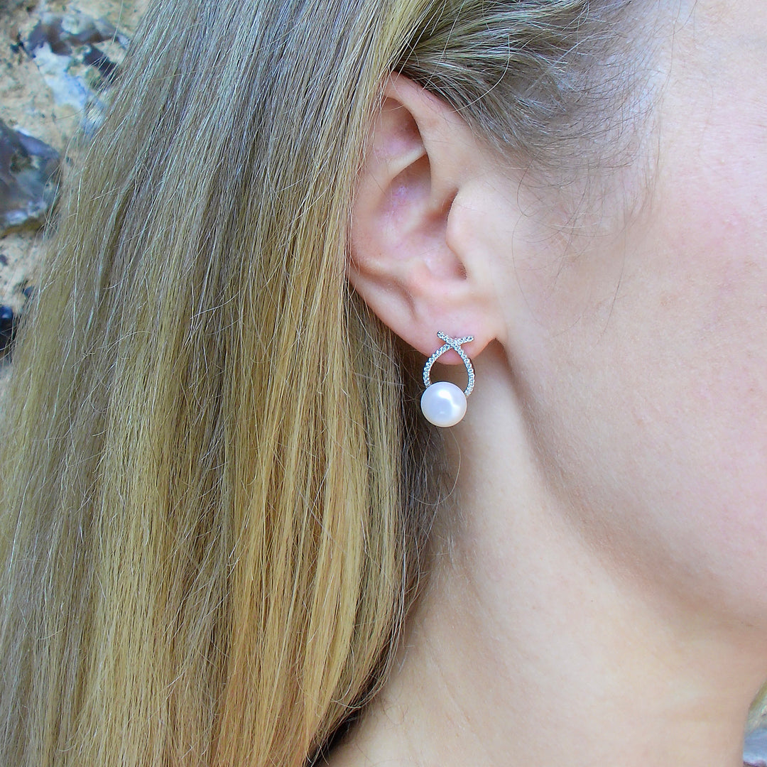 Arabesque .925 Pearl Earrings