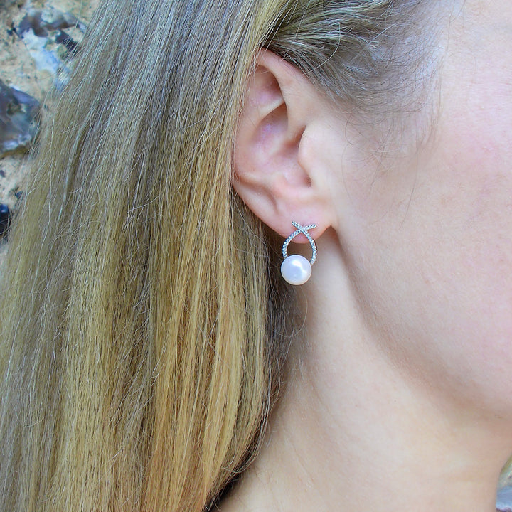 Arabesque .925 Pearl Earrings