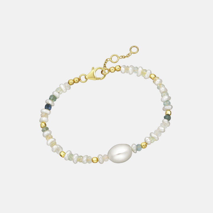 Baroque Pearl Gold Plated Beaded Bracelet