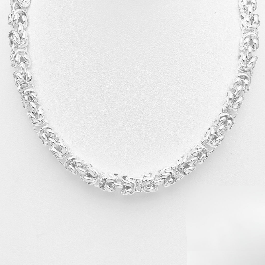 Monaco Intertwined Rings Sterling Silver Necklace