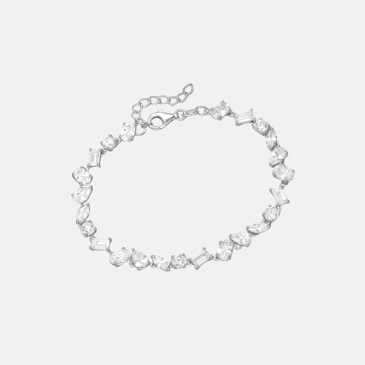 Gisella Zircon Stone Sterling Silver Bracelet - White | Multi-Colour