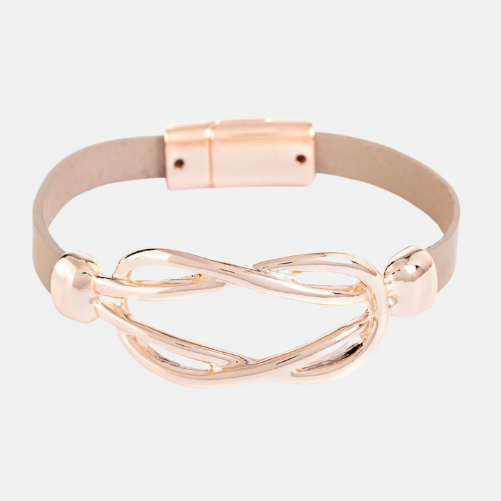 Provence Rose Gold Leather Bracelet