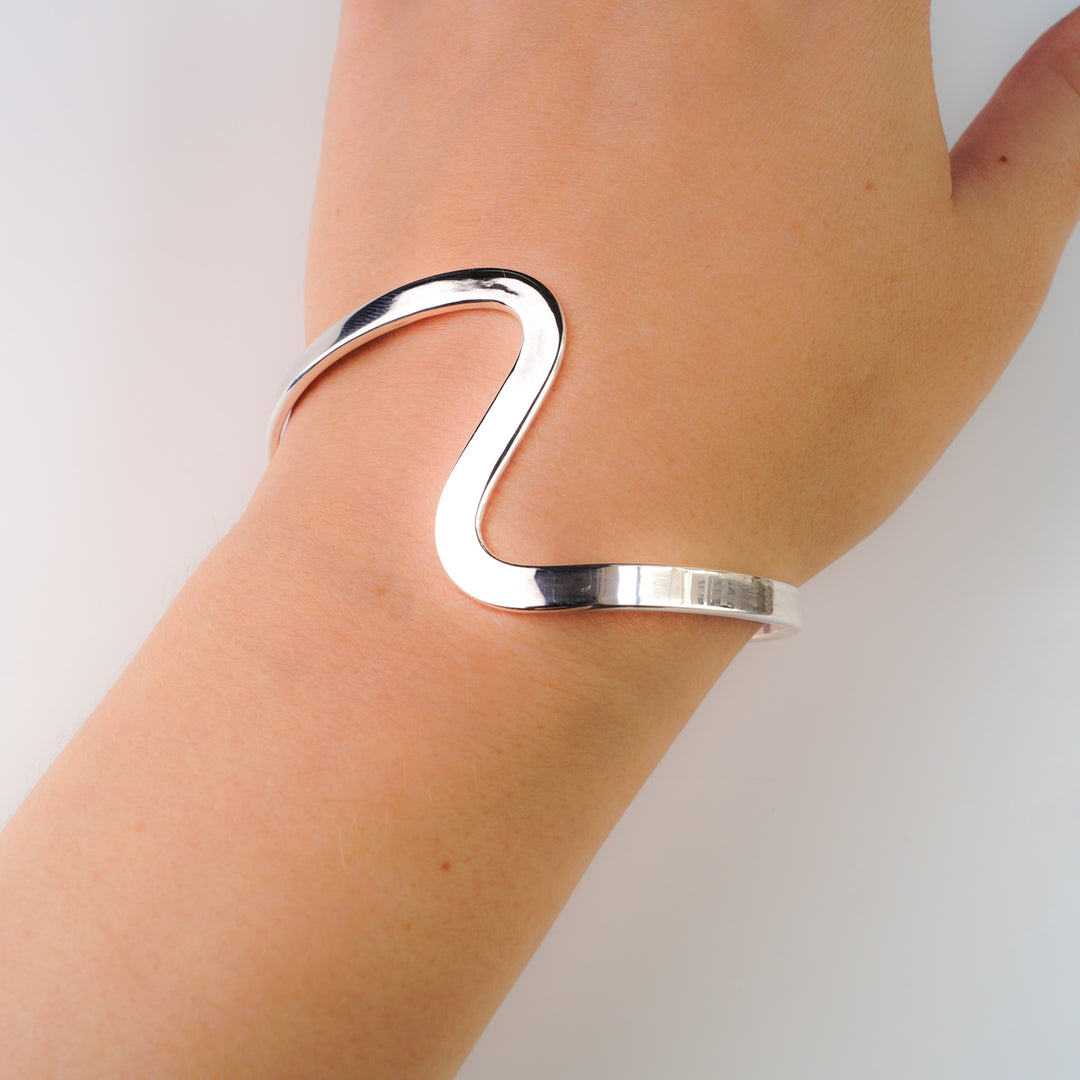 Lima Sterling Silver Wave Cuff