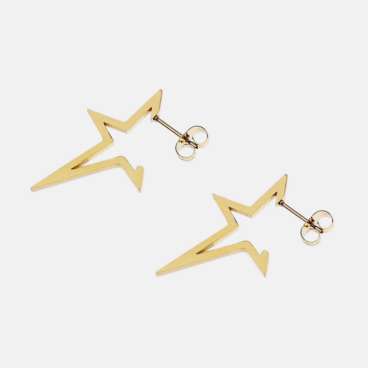 Starburst Silhouette Gold Earrings