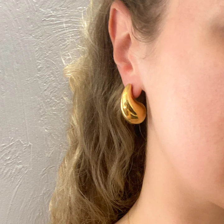 Gold Roman Numeral Cuff & Omboo Tear Drop Earring Gift Set