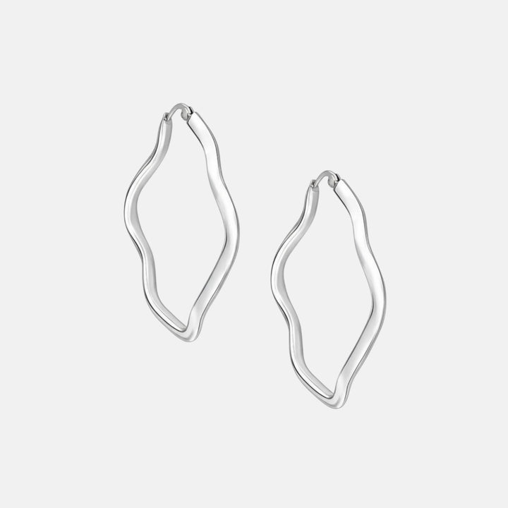 Dali Sterling Silver Curvy Hoop Earrings
