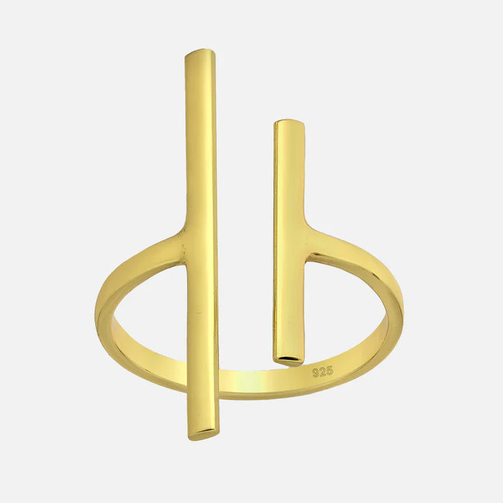 Matt Gold Badu Hoops & Adjustable Ring Set