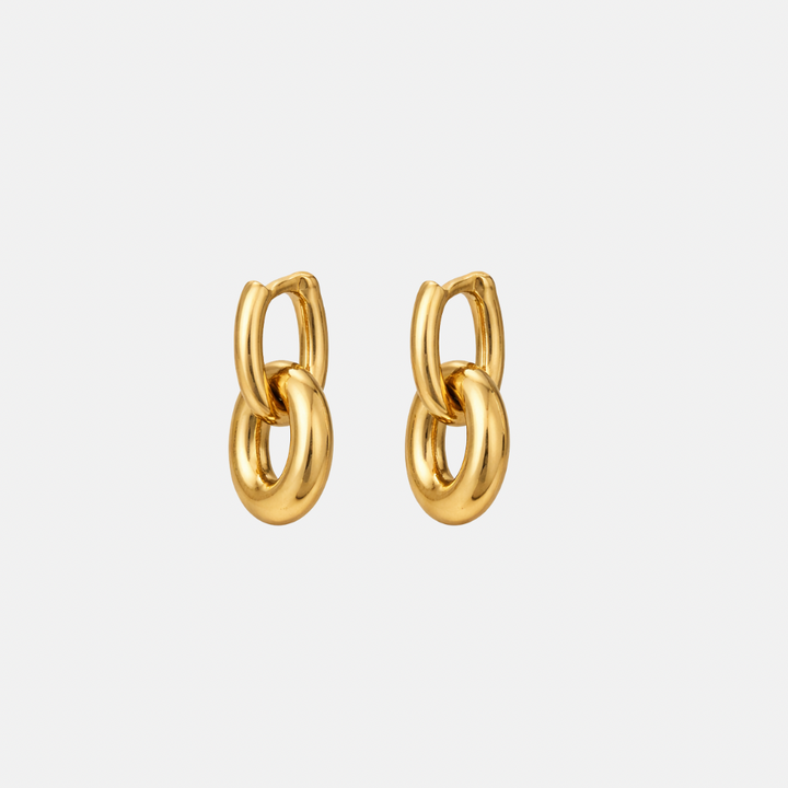 Interlink Gold Drop Earrings