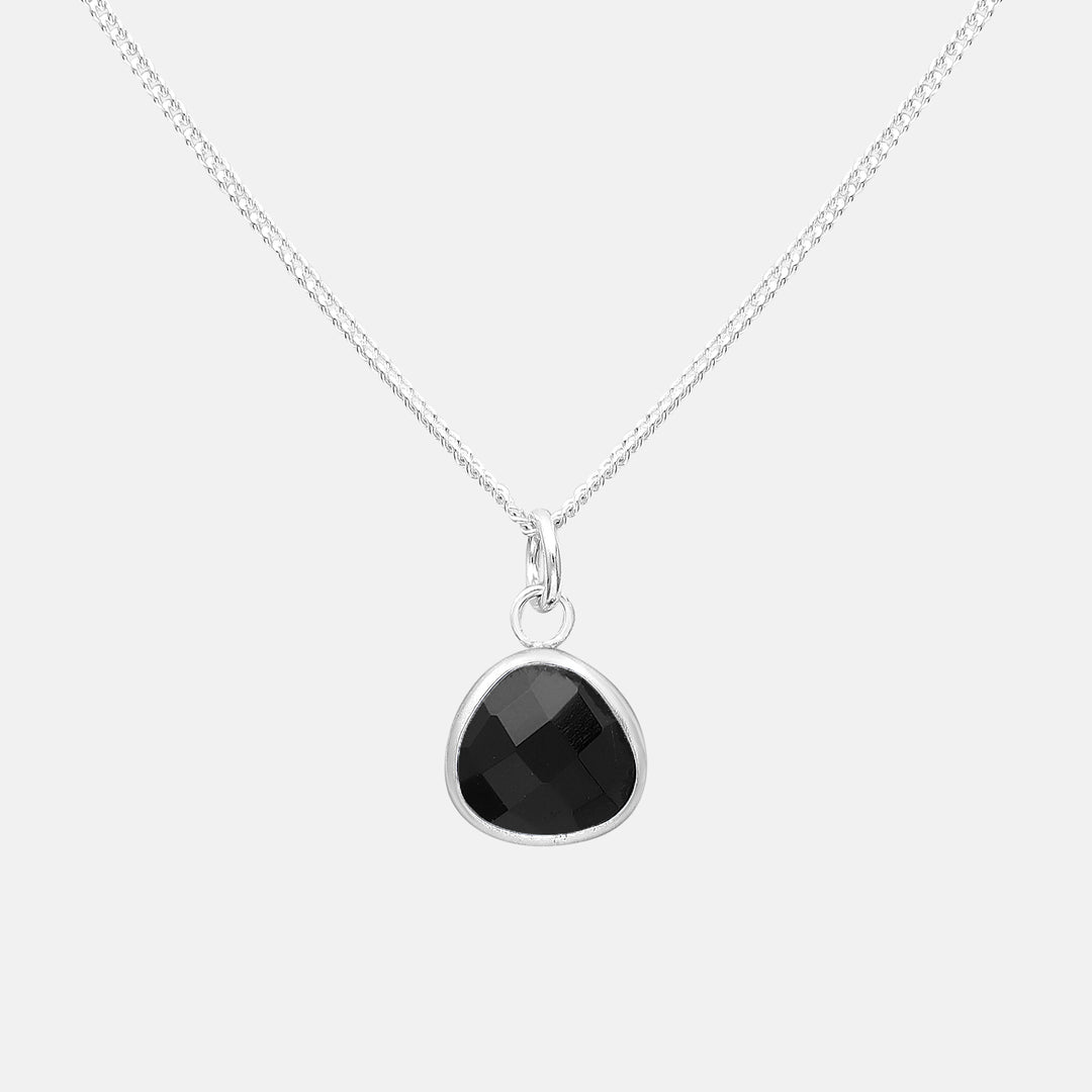 Nuala Stone .925 Pendant Necklaces - Moonstone | Labradorite | Lapis Lazuli | Black Onyx | Malachite | Amethyst