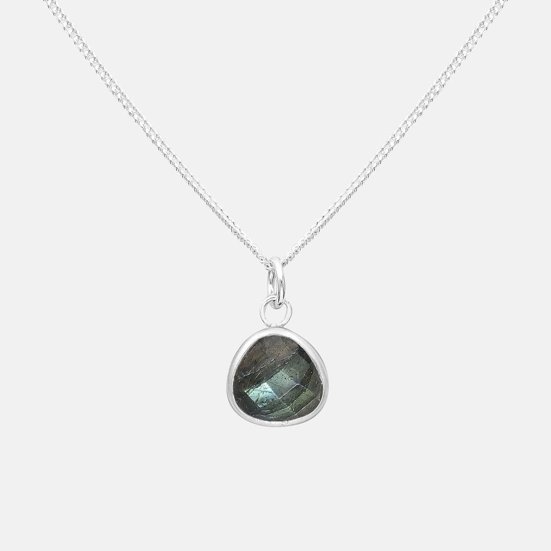 Nuala Stone .925 Pendant Necklaces - Moonstone | Labradorite | Lapis Lazuli | Black Onyx | Malachite | Amethyst