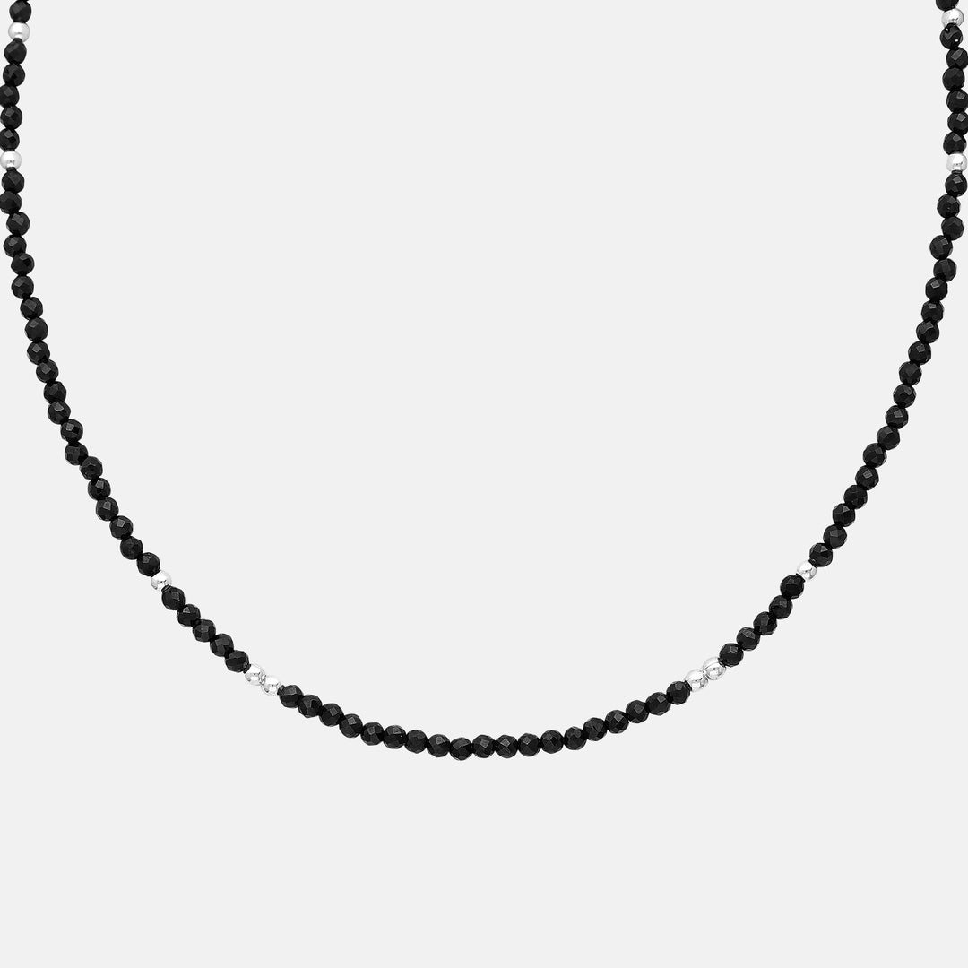 Sia Stone Choker Necklaces - Black Onyx | Chrysocolla | Howlite | Fresh Water Pearl | Tourmaline | Turquoise