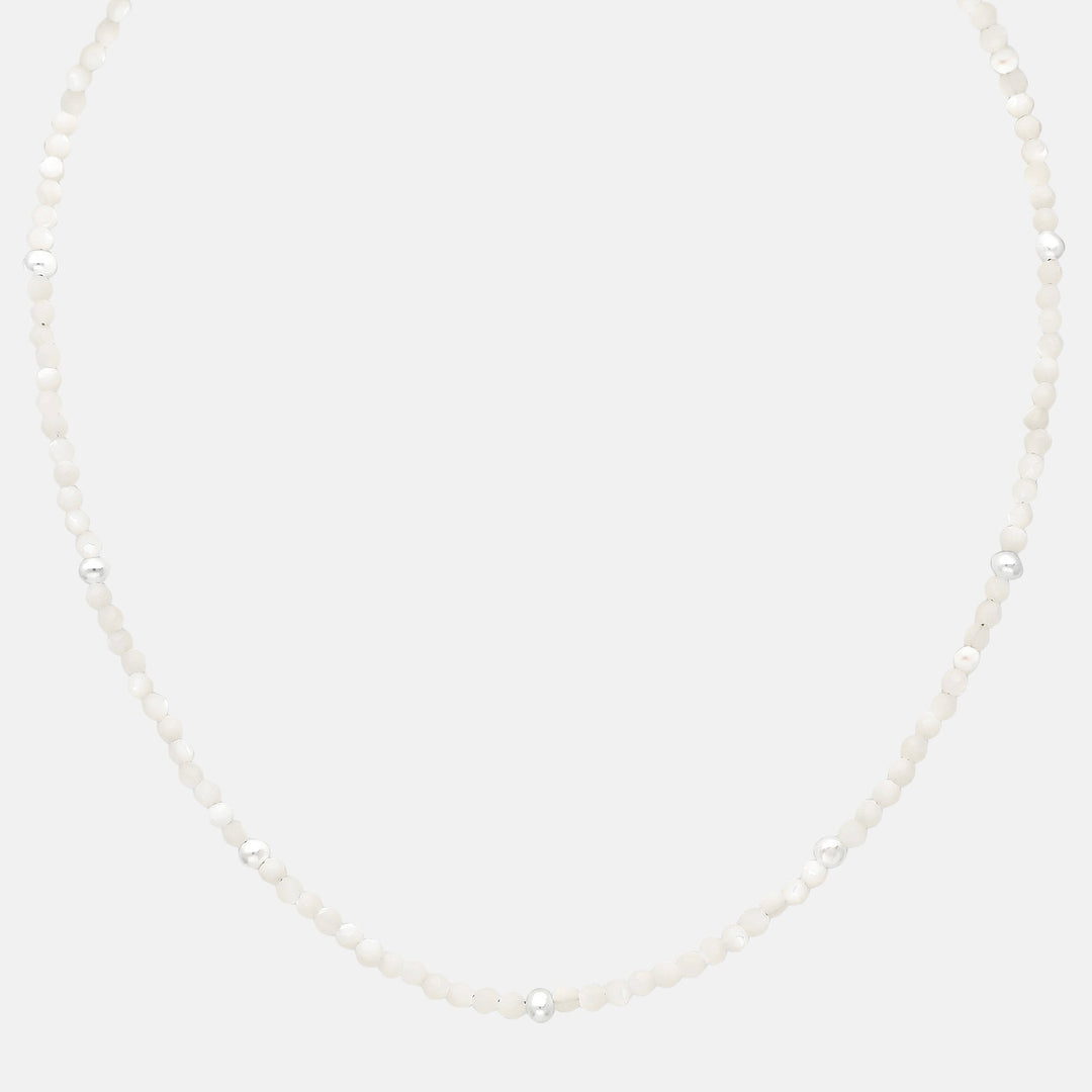 Sia Stone Choker Necklaces - Tourmaline | Black Onyx | Rose Quartz | Chrysocolla | Howlite/Fresh Water Pearl