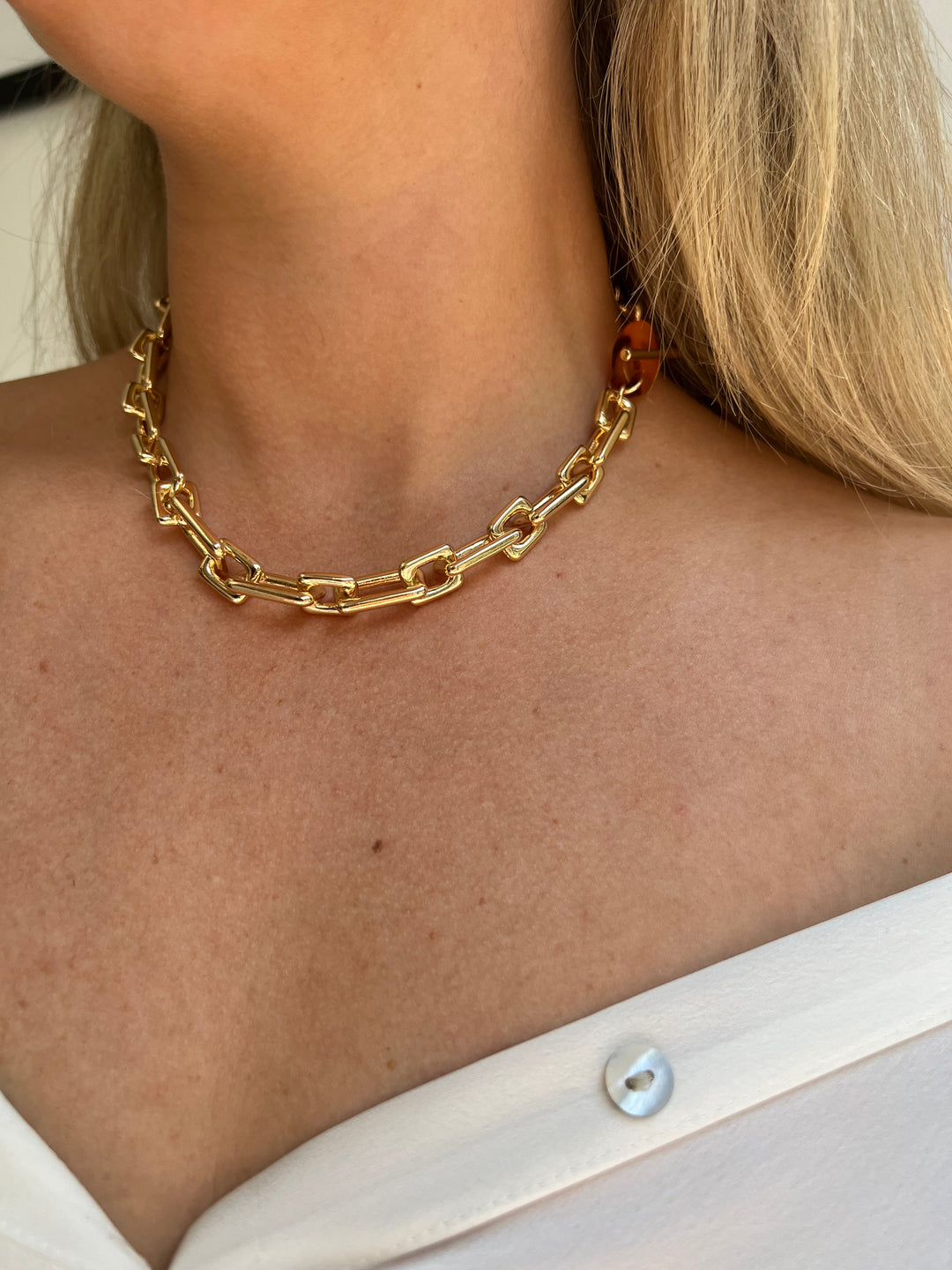 Siena Square Link Chain Necklace - Gold | Silver