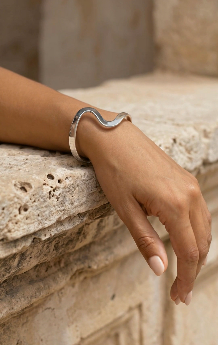 Lima Sterling Silver Wave Cuff