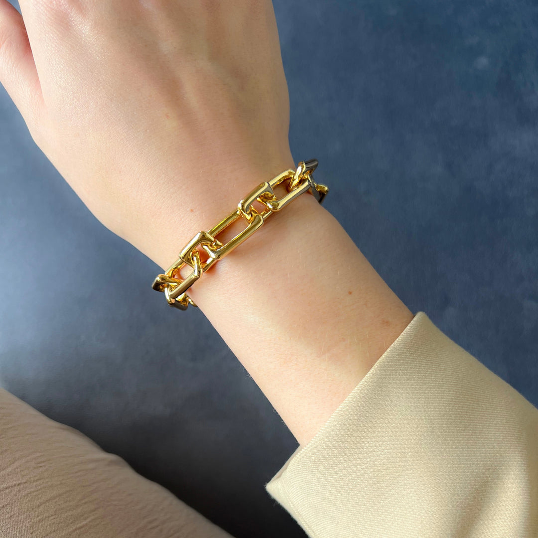 Siena Gold Paperclip Chain Bracelet