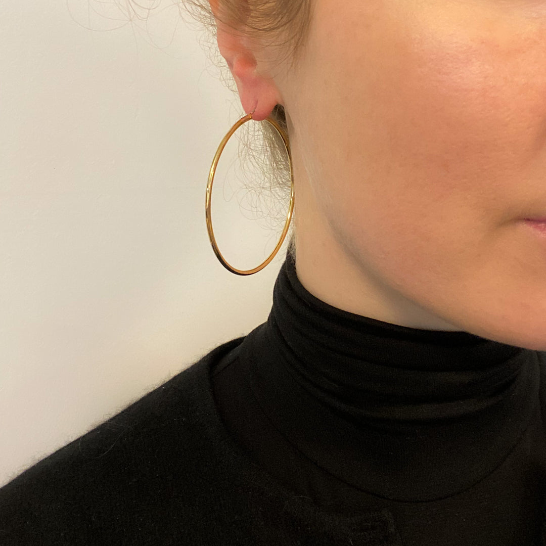 Large Nikki Gold Hoop Earrings