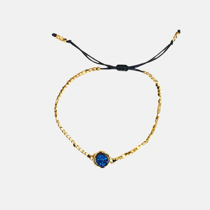 Neptune Blue Rutilated Quartz Bracelet - Silver | Gold