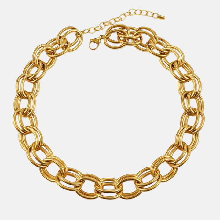Chunky Gold Rings Necklace