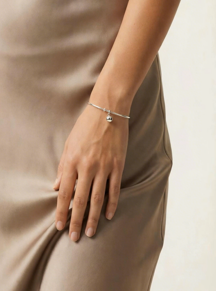 Sterling Silver Ball Cuff