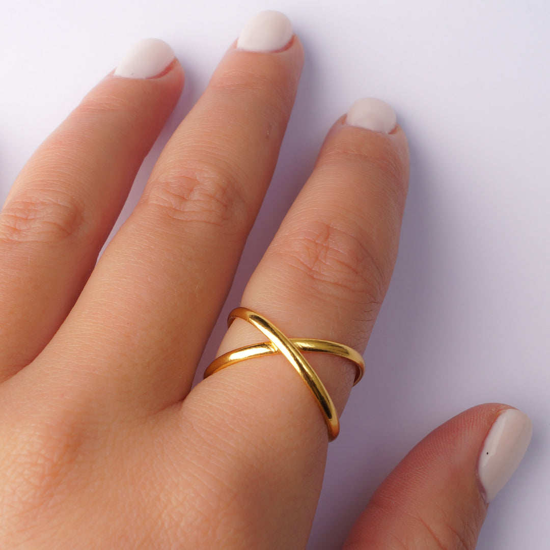 Criss Cross Rings - Sterling Silver | 18ct Gold Plated Sterling Silver