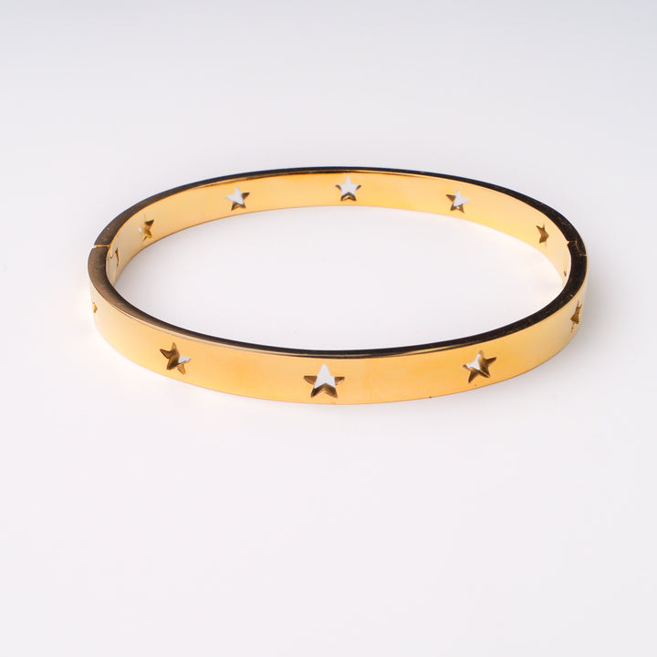 Astro Polished Stainless Steel Star Cuff - Silver | Gold | Rose Gold