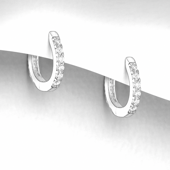 Tottie Zircon Huggie Hoops - White | Multi-Colour | Blue