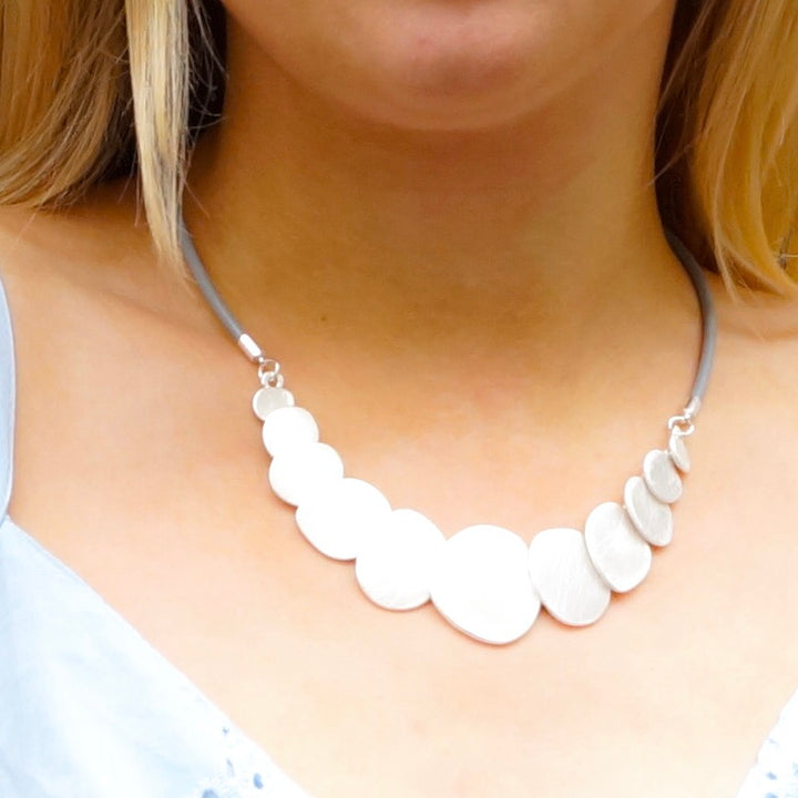 Pebble Zoe Necklace - Silver | Rose Gold