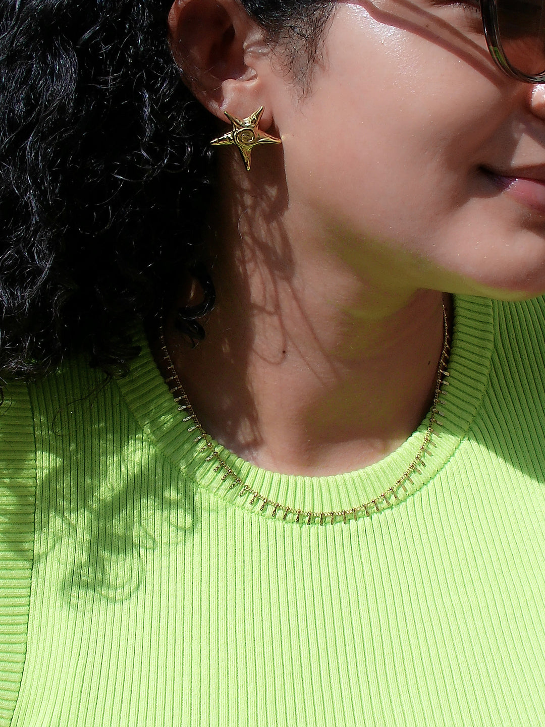 Starfish Gold Steel Earrings