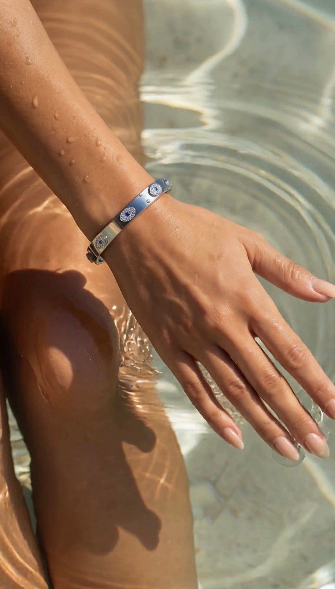 Eye of Protection Steel Cuff - Steel | Gold Steel