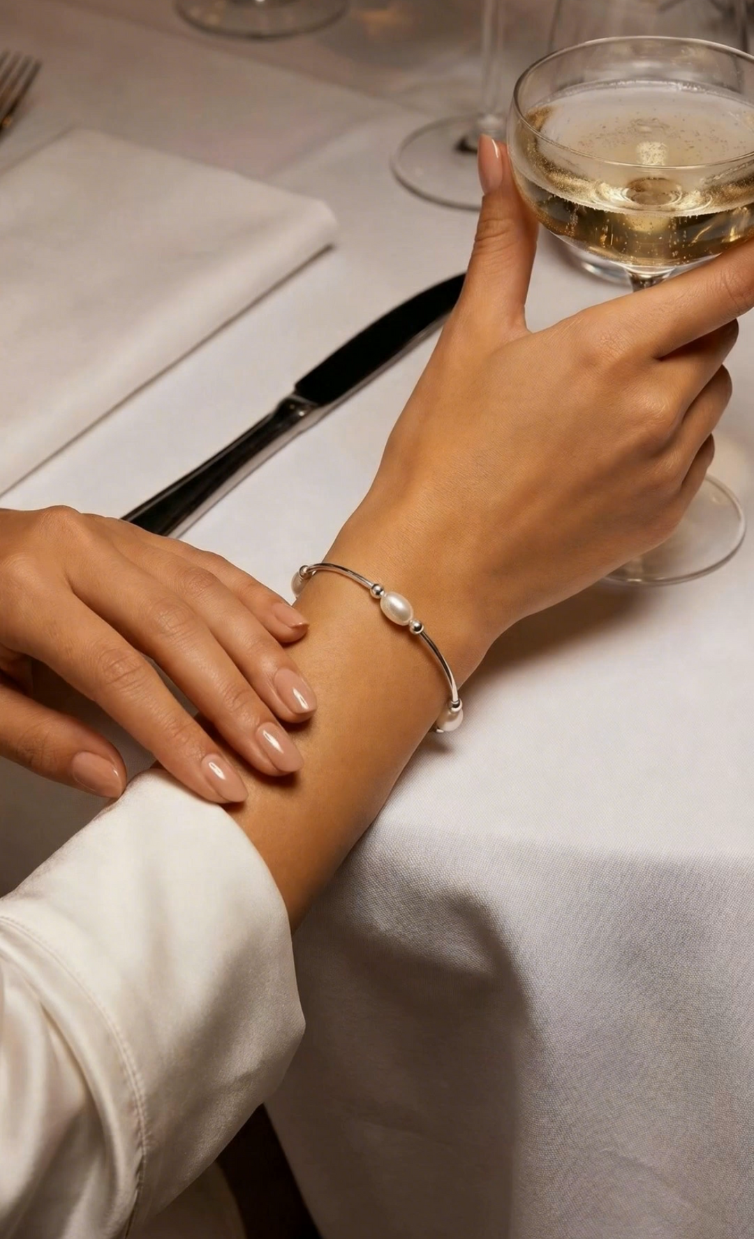 Luci Fresh Water Pearl Sterling Silver Bracelet