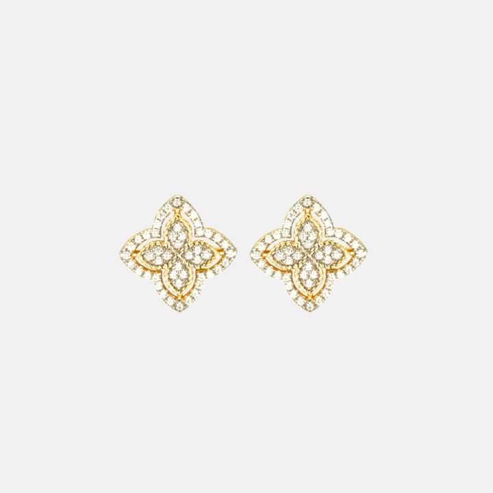 Gold Star Zircon Stud Earrings