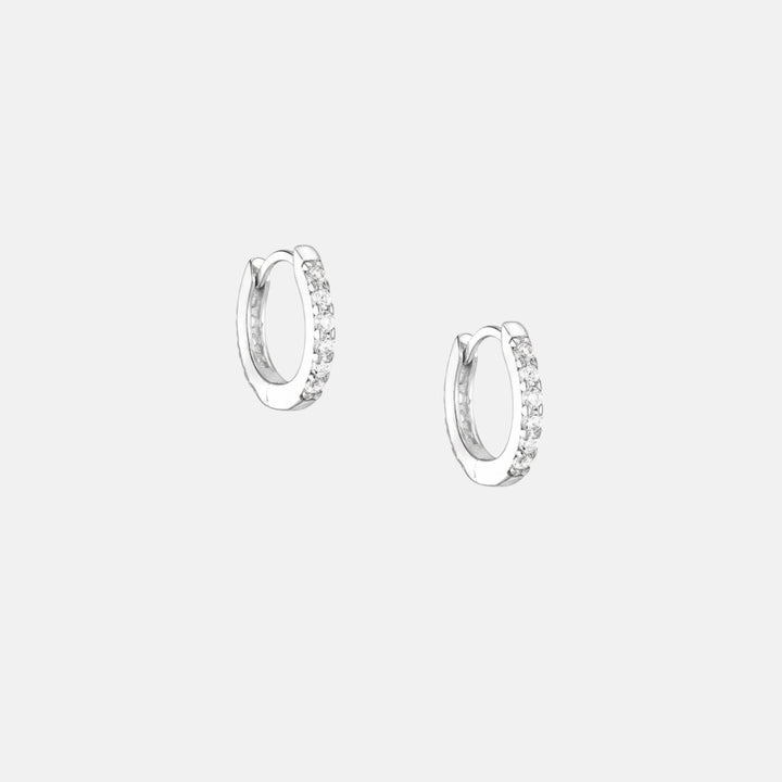 Tottie Zircon Huggie Hoops - White | Multi-Colour | Blue