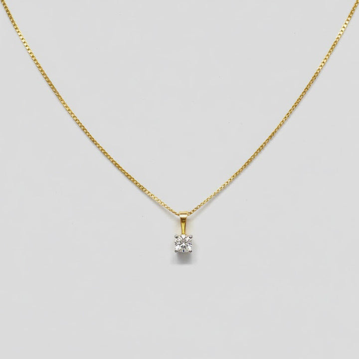 18ct Gold Diamond Pendant Necklace