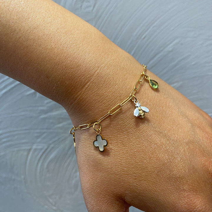 Charmed Gold Paperclip Chain - Bracelet