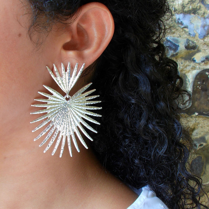 Sofia Statement Drop Earrings - Silver | Gold