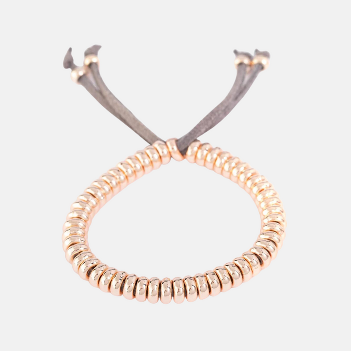 Asta Suede Slide Bracelet - Rose Gold | Silver