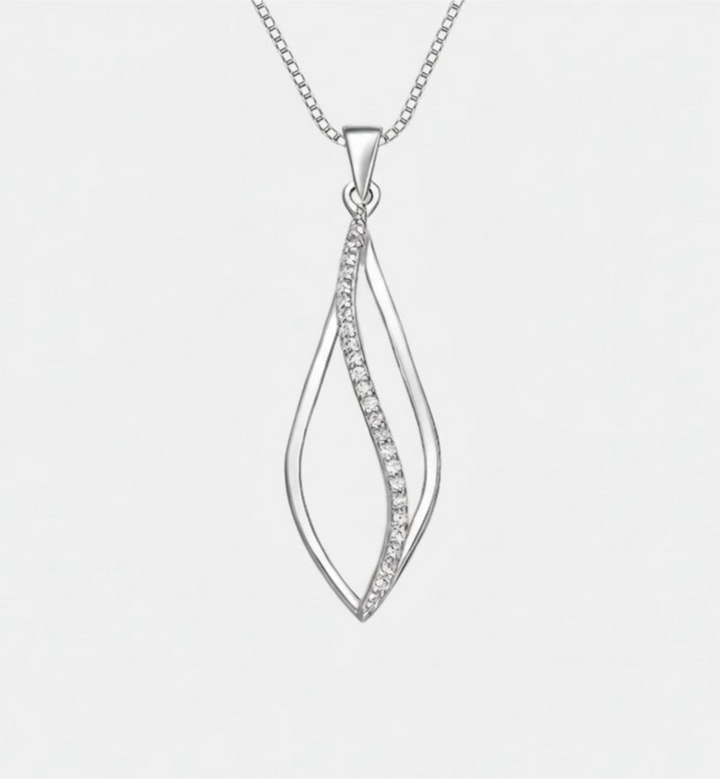Zora Sterling Silver Wave Pendant Necklace