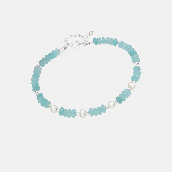 Gemstone Pearl Bracelets - Lapis Lazuli | Rose Quartz | Aquamarine