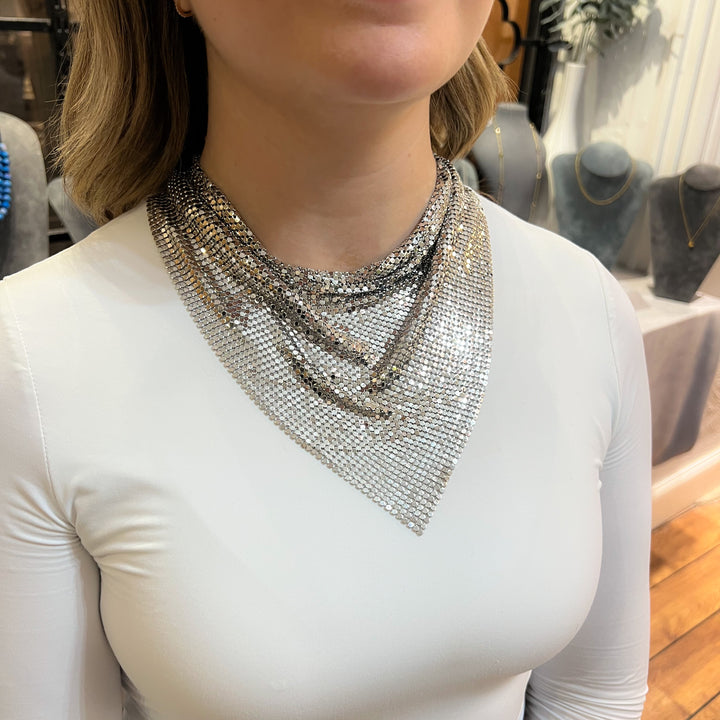 Fine Chainmail Scarf Necklace