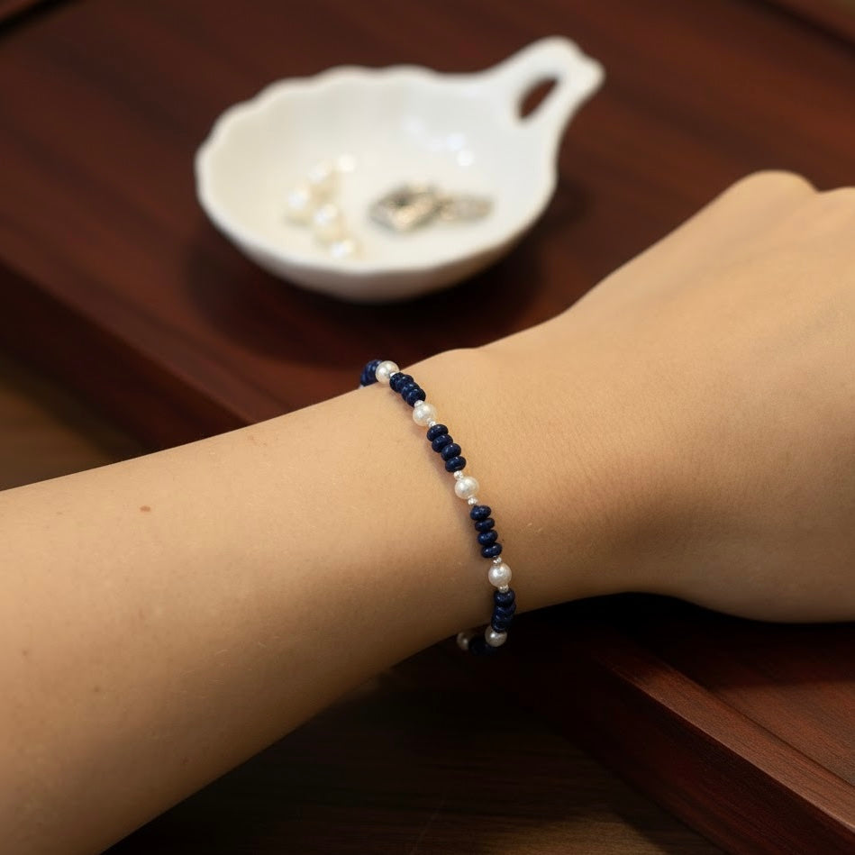 Gemstone Pearl Bracelets - Lapis Lazuli | Rose Quartz | Aquamarine