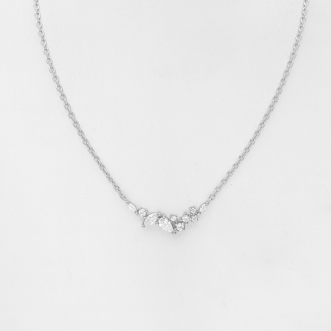Zelda Zircon Sterling Silver Pendant Necklace